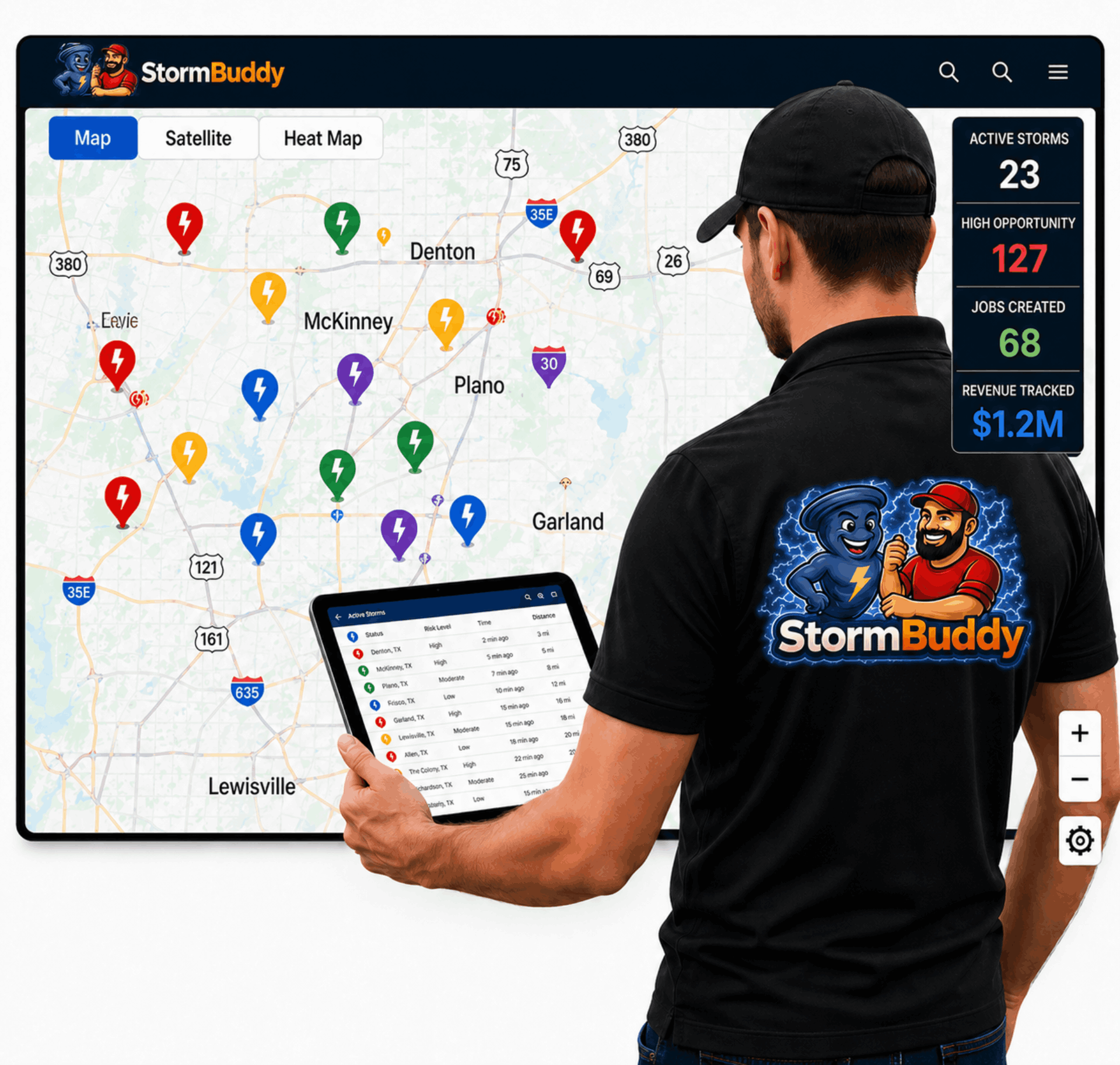 stormbuddy-dashboard-user-holding-tablet-map